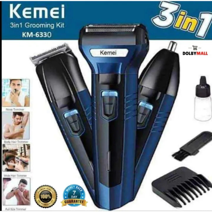 Kemei KM-6331 3 in 1 Grooming Kit with USB Charging