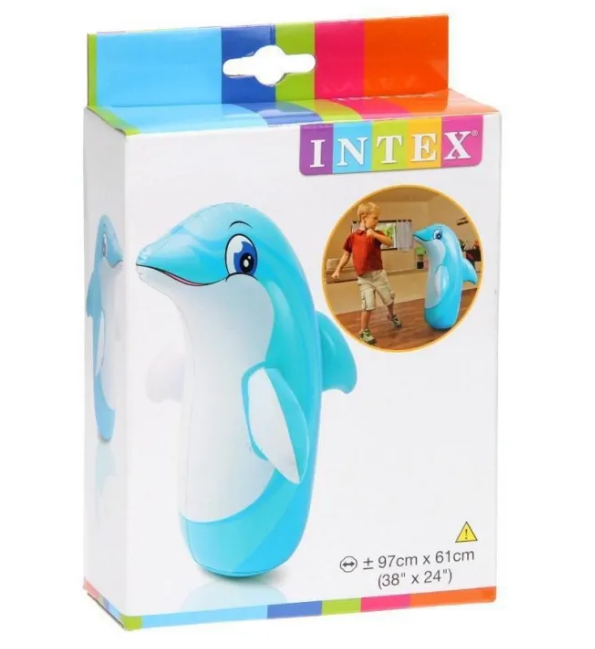 Intex 3D Inflatable Dolphin Punching Pop Bag